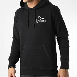Sweat Capuche LPNJF Noir Blanc de La Piraterie -Black Needle Soldes la piraterie 346165 PIRAT SWCP LPNJF NOIBLC 20221027T161732 04