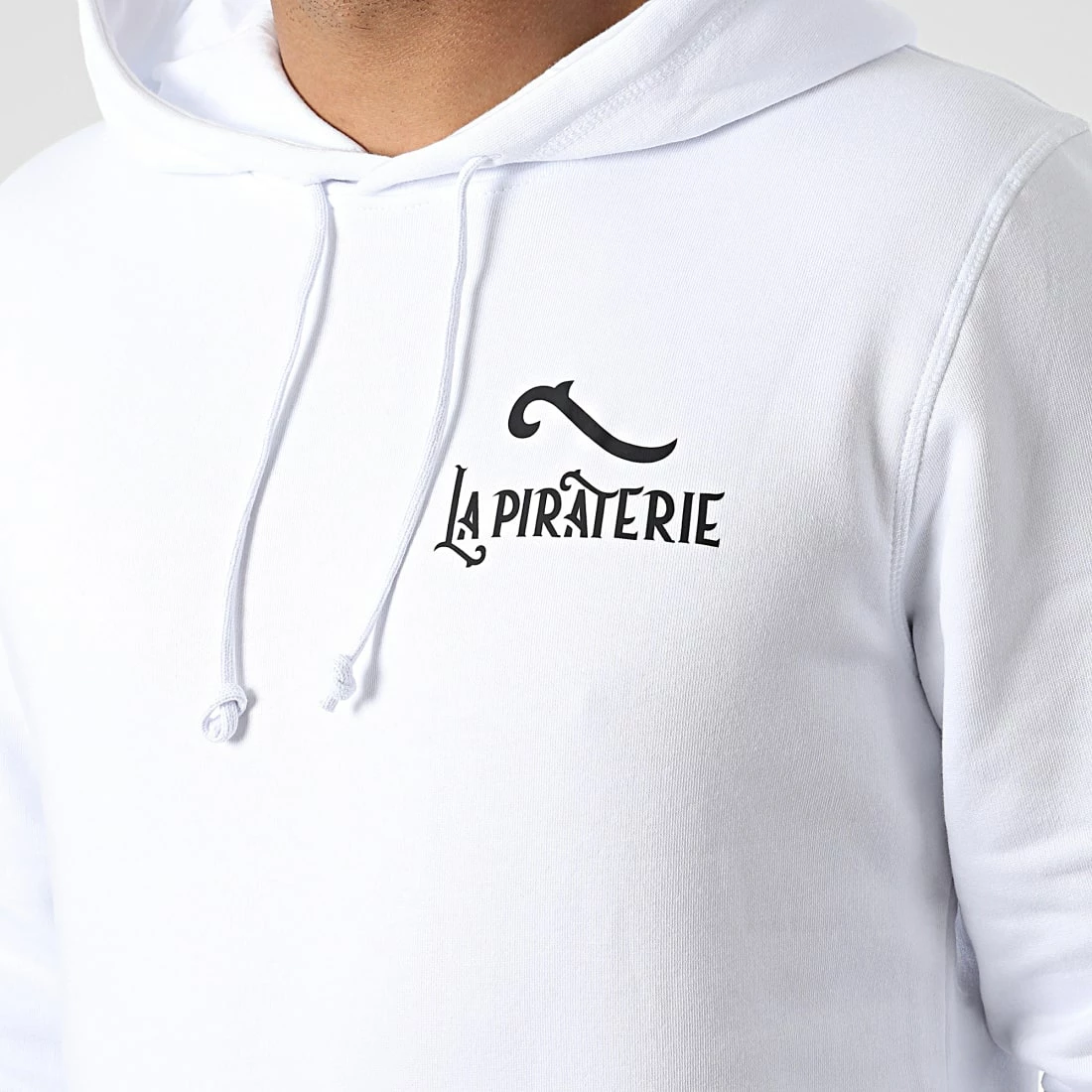 Sweat Capuche LPNJF Blanc Noir de La Piraterie 4 Sweat Capuche LPNJF Blanc Noir de La Piraterie – Image 2
