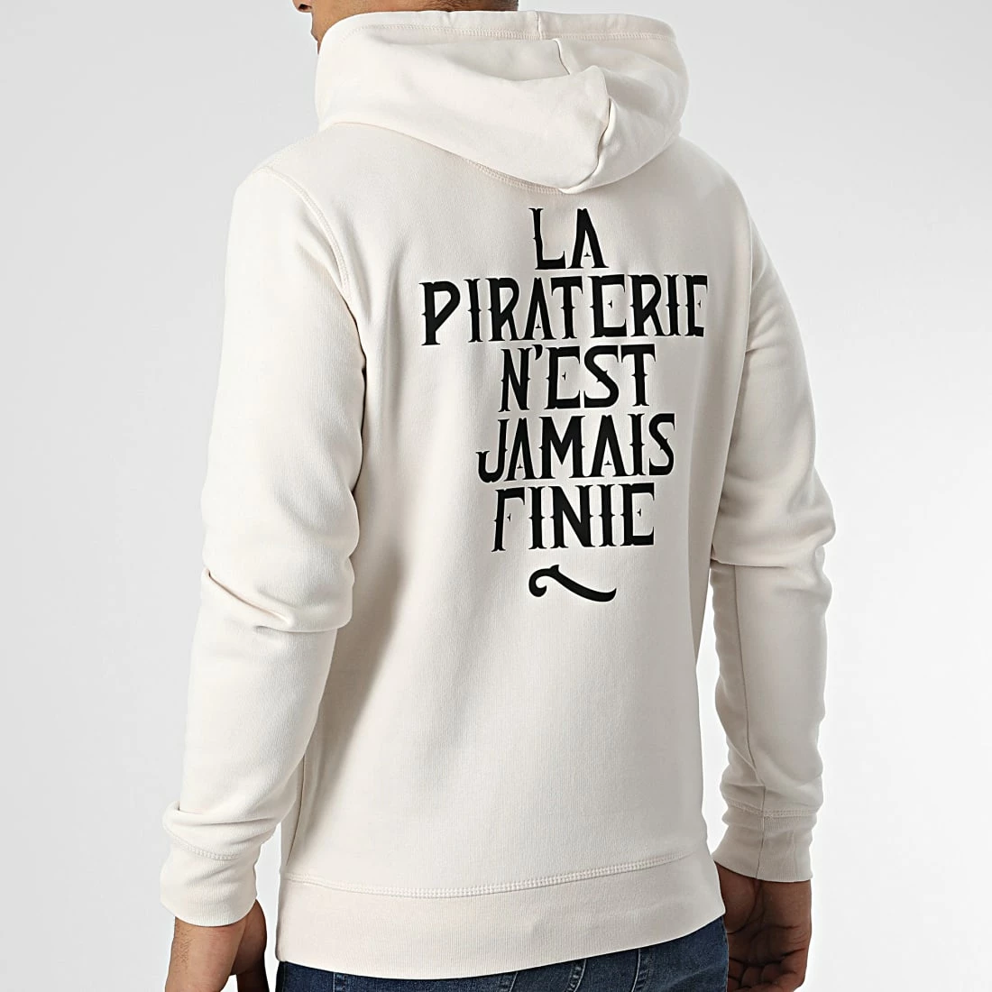 Sweat Capuche LPNJF Beige Noir de La Piraterie 3 Sweat Capuche LPNJF Beige Noir de La Piraterie
