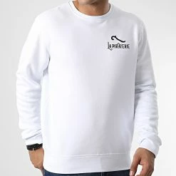 Sweat Crewneck LPNJF Blanc Noir de La Piraterie -Black Needle Soldes la piraterie 346176 PIRAT SWCR LPNJF BLCNOI 20221027T161919 03