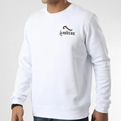 Sweat Crewneck LPNJF Blanc Noir de La Piraterie -Black Needle Soldes la piraterie 346176 PIRAT SWCR LPNJF BLCNOI 20221027T161920 04