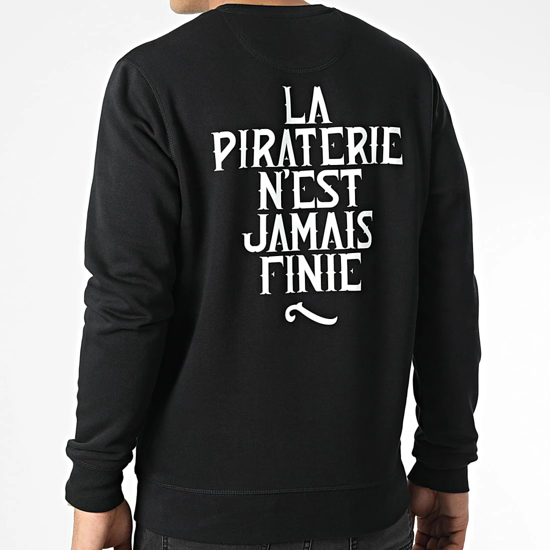 Sweat Crewneck LPNJF Noir Blanc de La Piraterie 3 Sweat Crewneck LPNJF Noir Blanc de La Piraterie