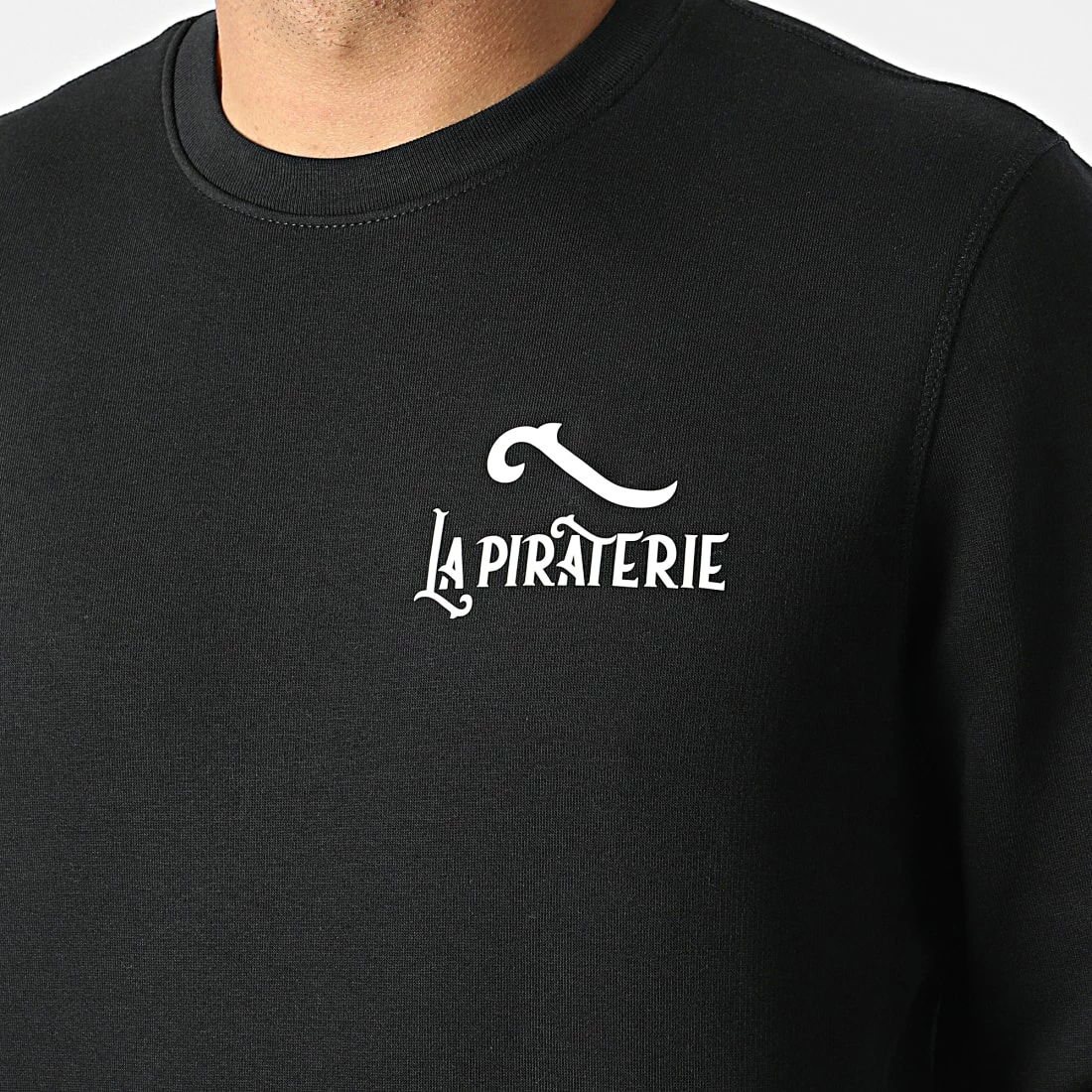Sweat Crewneck LPNJF Noir Blanc de La Piraterie 4 Sweat Crewneck LPNJF Noir Blanc de La Piraterie – Image 2